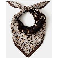 Accessorize Animal Print Square Satin Scarf