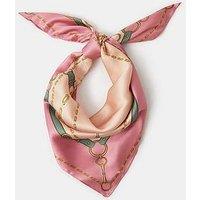 Accessorize Chain Print Square Satin Scarf