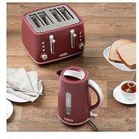 Daewoo Cascade 1.7L Kettle & 4 Slice Toaster Bundle - Ruby