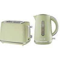 Daewoo Cascade 1.7L Kettle & 2 Slice Toaster Bundle - Sage