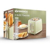 Daewoo Cascade 2 Slice Toaster - Sage