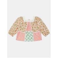 Accessorize Girls Floral Patchwork Top - Pink