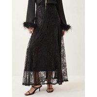 Monsoon Luna Lace Maxi Skirt - Black