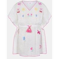 Accessorize Girls Embroidered Kaftan - White