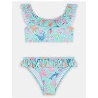 Accessorize Girls Sealife Frill Bikini - Multi