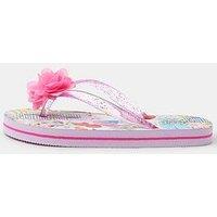 Accessorize Girls Corsage Flip Flops - Multi