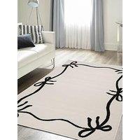 Very Home Maestro Bow Border Rug - Monochrome