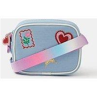 Accessorize Girls Prairie Badge Cross Body Bag - Blue