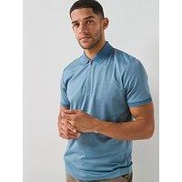 Selected Selected Fave Zip Short Sleeve Polo Shirt