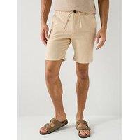 Selected Brody Slim Fit Linen Shorts - Brown