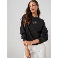 Calvin Klein Jeans Long Sleeve Crew Neck Sweatshirt - Black