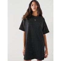 Calvin Klein Jeans Oversized Short Sleeve T-Shirt Dress - Black