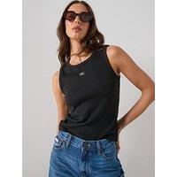 Calvin Klein Jeans Baby Rib Tank Top - Black