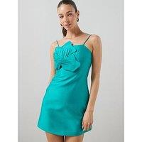The Very Collection Floral Applique Detail Strappy Mini Dress - Green