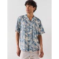 Selected Air Mix Short Sleeve Shirt - Blue
