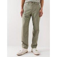 Selected Miles Straight Fit Linen Blend Trousers - Green