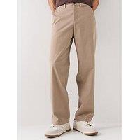 Selected 220-Loose Miles Flex Trousers - Beige