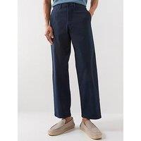 Selected 220-Loose Miles Flex Trousers - Navy