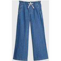 River Island Older Girls Wide Leg Pull On Jeans - Blue