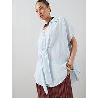 The Very Collection Tie Knot Striped Shirt - Blue