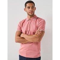 Selected Selected Fave Zip Short Sleeve Polo Shirt
