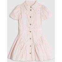 River Island Older Girls Embellished Shirt Dress - Pink