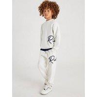 River Island Older Boys Branded Sweatshirt Set - Cream