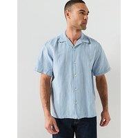 Selected Clay Short Sleeve Linen Blend Shirt