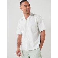 Selected Short Sleeve Resort Shirt - Aqua Grey