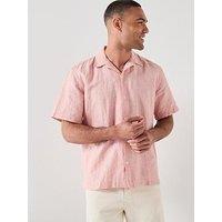 Selected Clay Short Sleeve Linen Blend Shirt