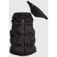 River Island Older Girls Gilet With Crossbody Bag - Black