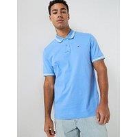 Tommy Jeans Regular Fit Tipped Polo Shirt - Blue Twilight