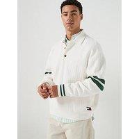 Tommy Jeans 90S Knitted Polo Shirt - White