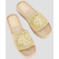 Calvin Klein Flatf Espadrille Raffia Mg