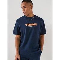 Tommy Jeans 90S Tj Block T-Shirt - Navy