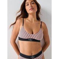 Calvin Klein Unlined Bralette - Red/White