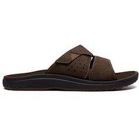 Clarks Brinkley Sliders - Dark Brown