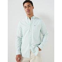 Tommy Jeans Regular Fit Bahama Stripe Oxford Shirt - Green