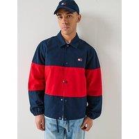 Tommy Jeans Colorblock Overshirt Jacket - Dark Night Navy