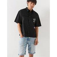 Tommy Jeans Boxy Skater Shirt - Black