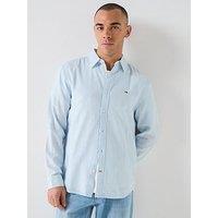 Tommy Jeans Regular Fit Linen Blend Shirt - Sweet Blue