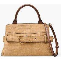 Marc Jacobs Dakota Small Croc-Embossed Leather Satchel - Sahara