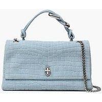Marc Jacobs The Suede Croc Slim Dual Chain Shoulder Bag - Blue