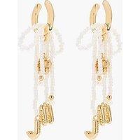 Marc Jacobs Mj Balloon Beaded Bow Earrings - Gold