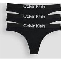 Calvin Klein Thong 3Pk - Black