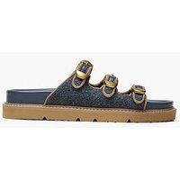 Marc Jacobs The Denim Suede Kiki Slide Sandals - Blue
