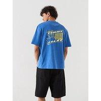 Tommy Jeans Back Graphic 90S Bubble Flag T-Shirt - Fizzy Blue