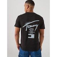 Tommy Jeans Back Graphic City Signature T-Shirt - Black