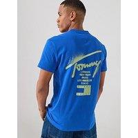 Tommy Jeans Back Graphic City Signature T-Shirt - Blue