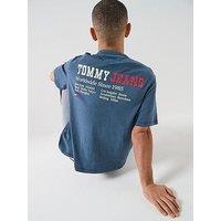 Tommy Jeans Back Graphic 90S Waving Flag T-Shirt - Dark Night Navy